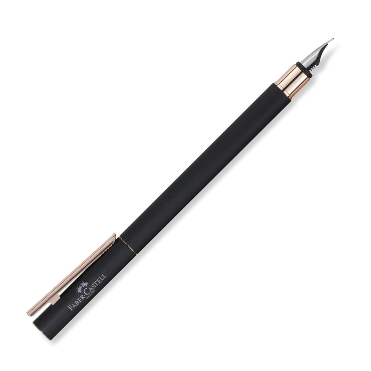 Faber Castell Neo Slim - Pluma Punta M Matte Black Rose Gold