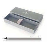 Faber Castell Neo Slim - Pluma Punta M Shiny Stainless Steel