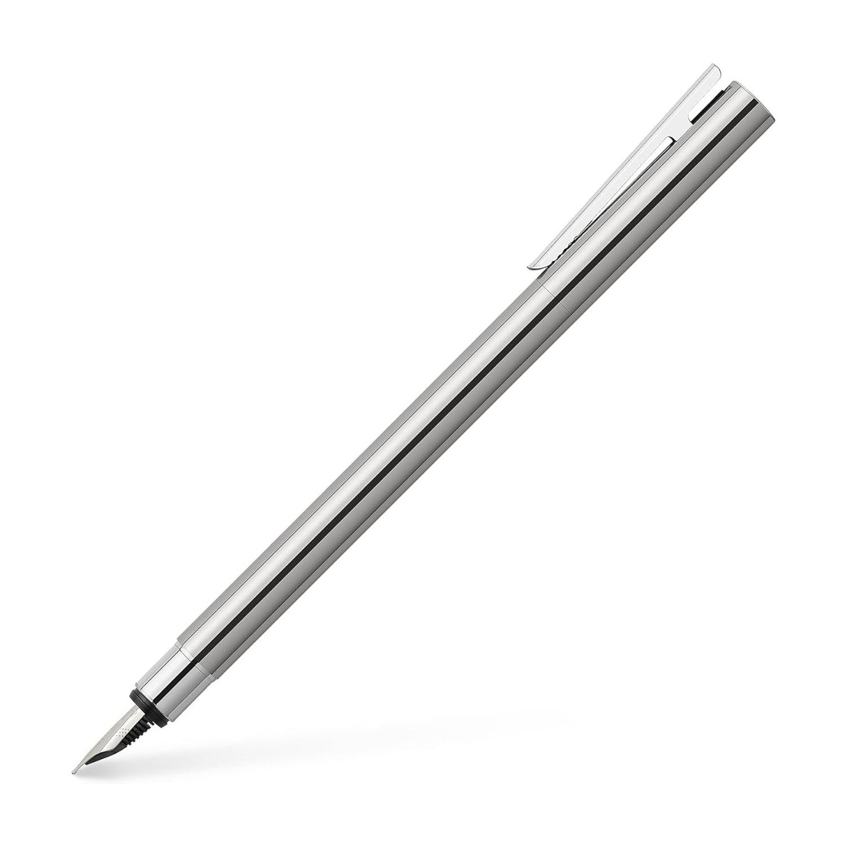 Faber Castell Neo Slim - Pluma Punta M Shiny Stainless Steel