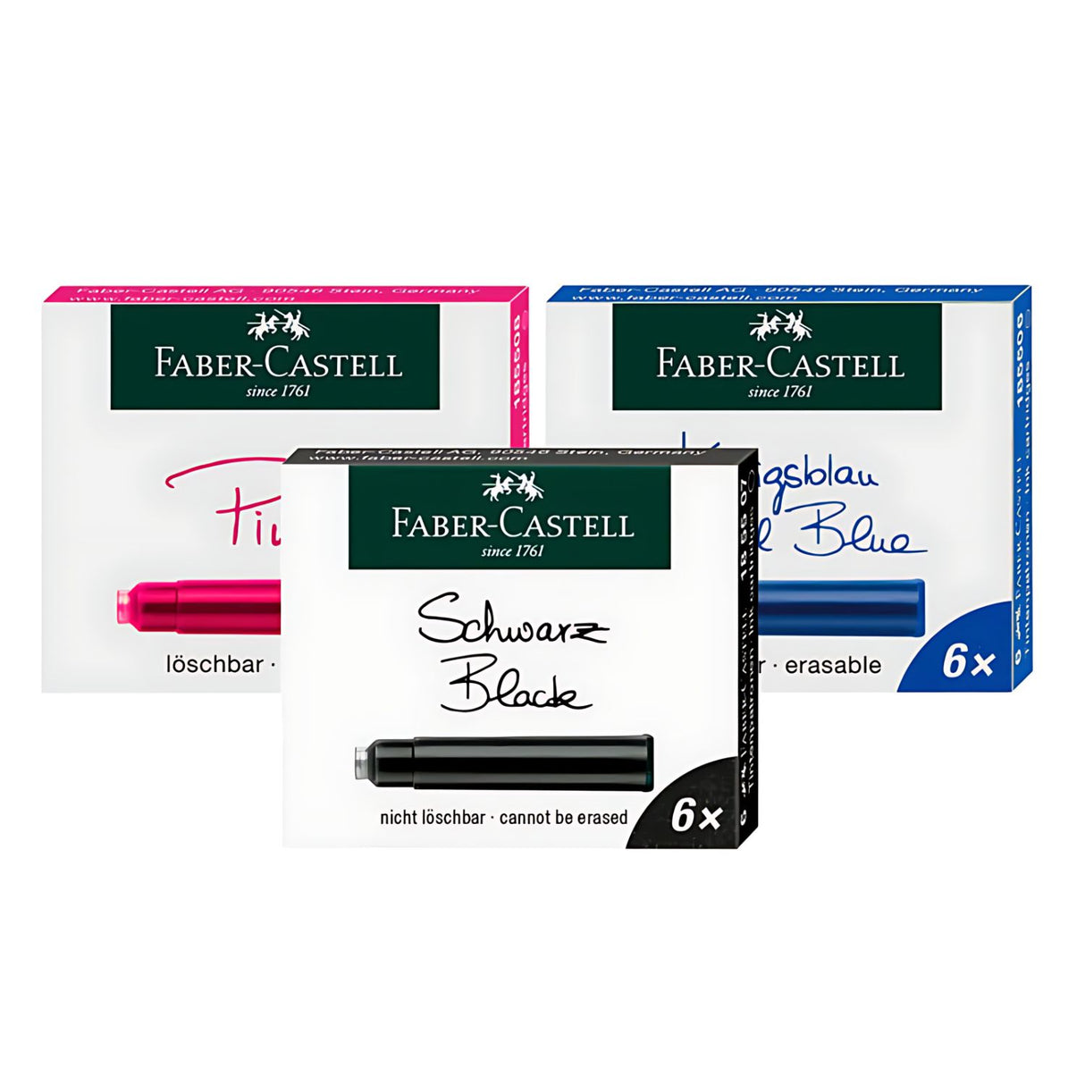 Faber Castell - Pack 6 Recargas de Tinta Standard
