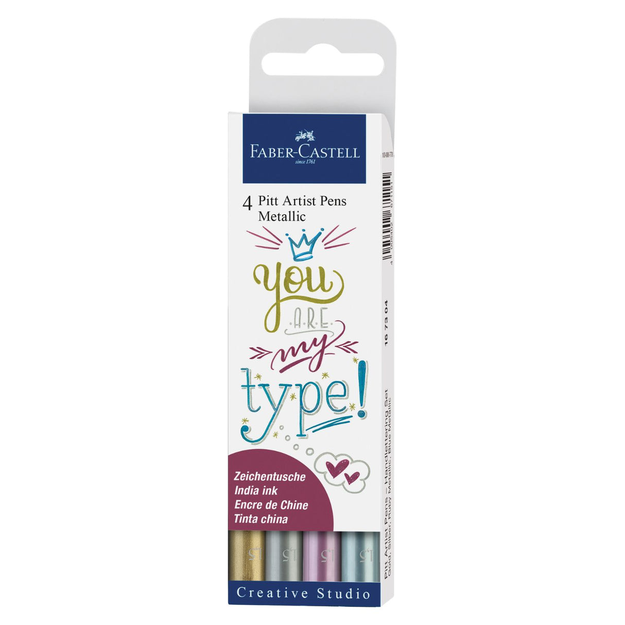 Faber Castell Pitt Artist Pen - Set 4 Marcadores Metallic