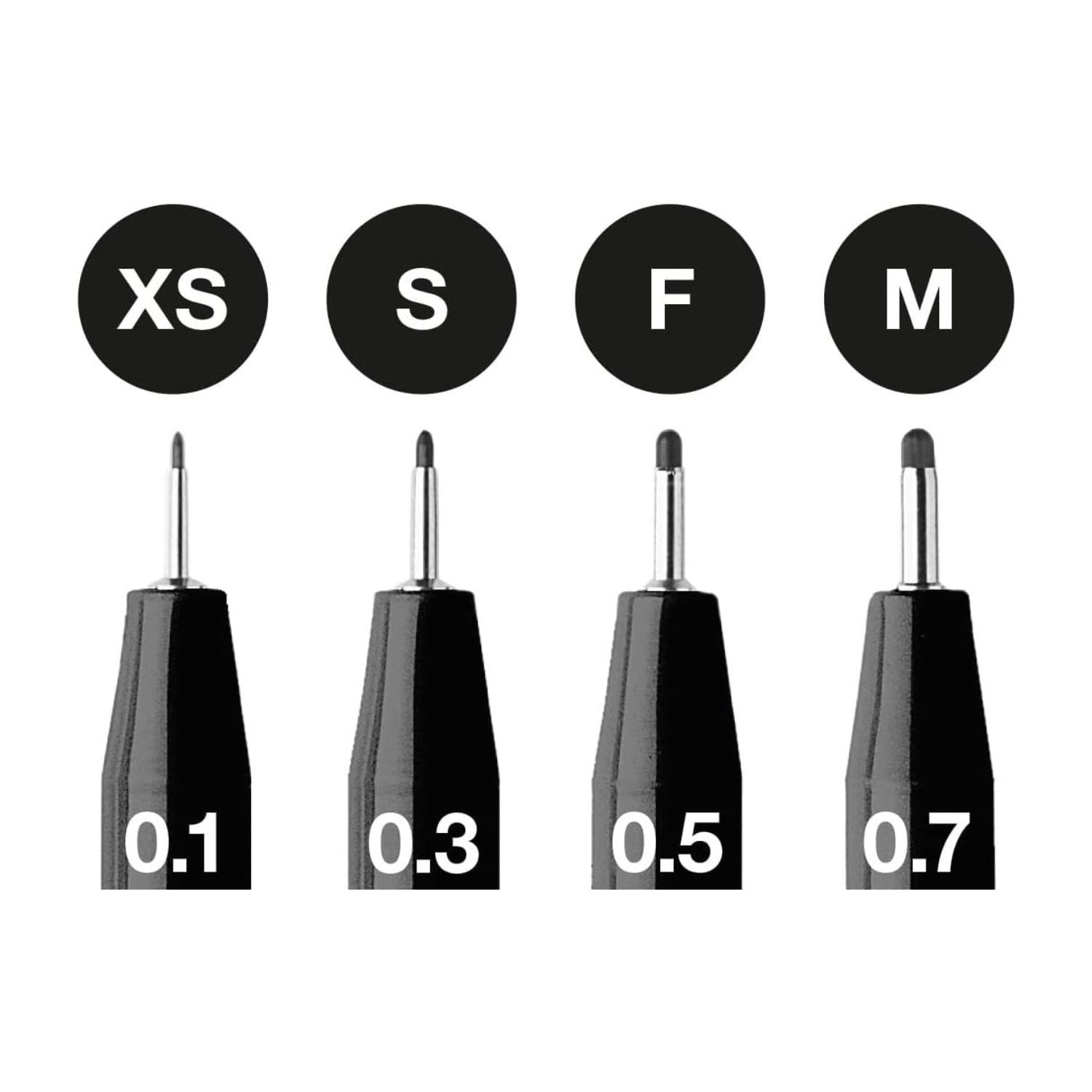 Faber-Castell Pitt - Set 4 Tiralíneas Negro Finos