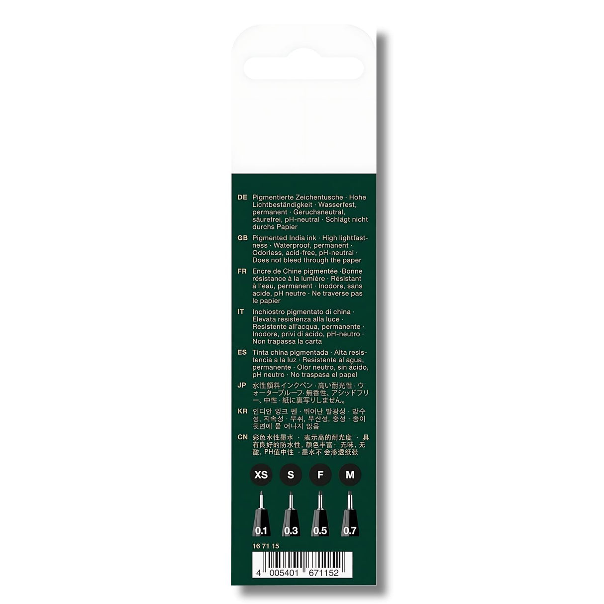 Faber-Castell Pitt - Set 4 Tiralíneas Negro Finos