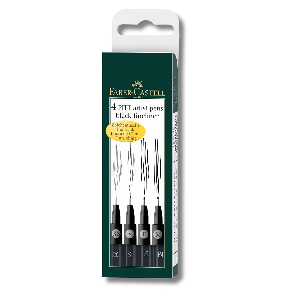 Faber-Castell Pitt - Set 4 Tiralíneas Negro Finos