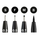 Faber-Castell Pitt - Set 4 Tiralíneas Negro Surtidos