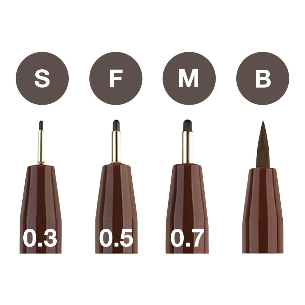Faber-Castell Pitt - Set 4 Tiralíneas Sepia