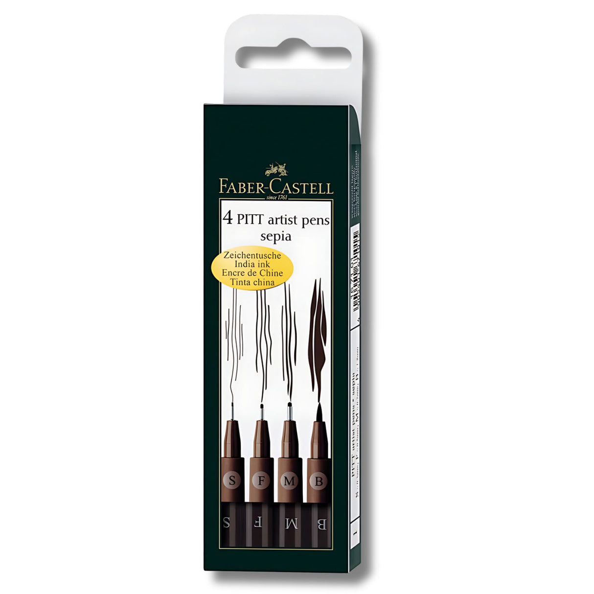 Faber-Castell Pitt - Set 4 Tiralíneas Sepia