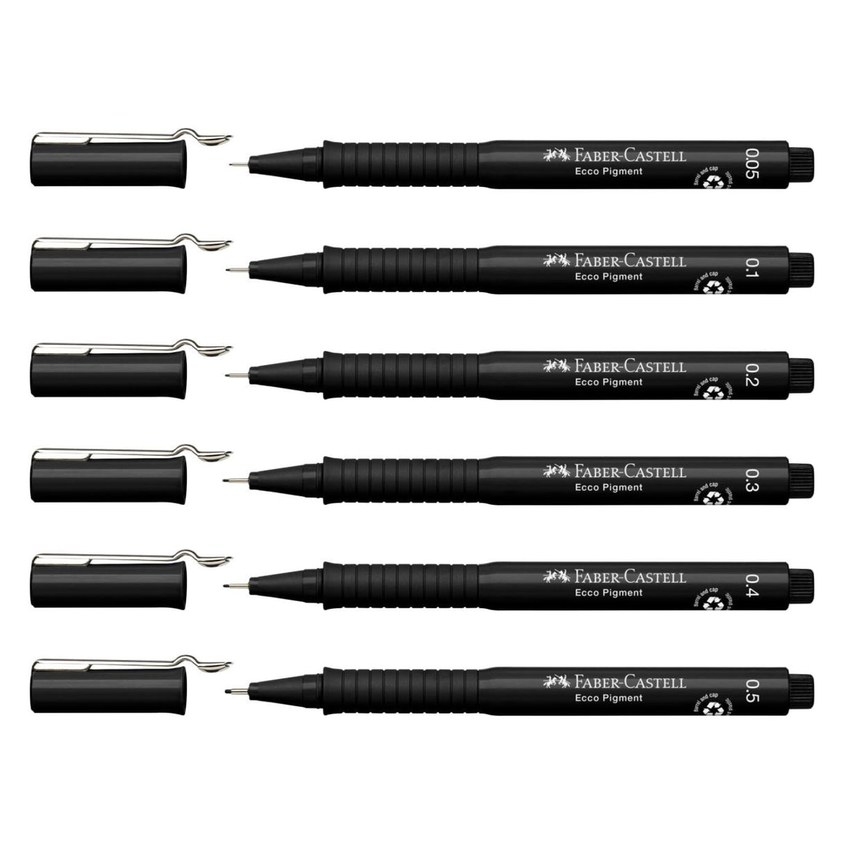 Faber Castell - Set 6 Tiralíneas Ecco Pigment
