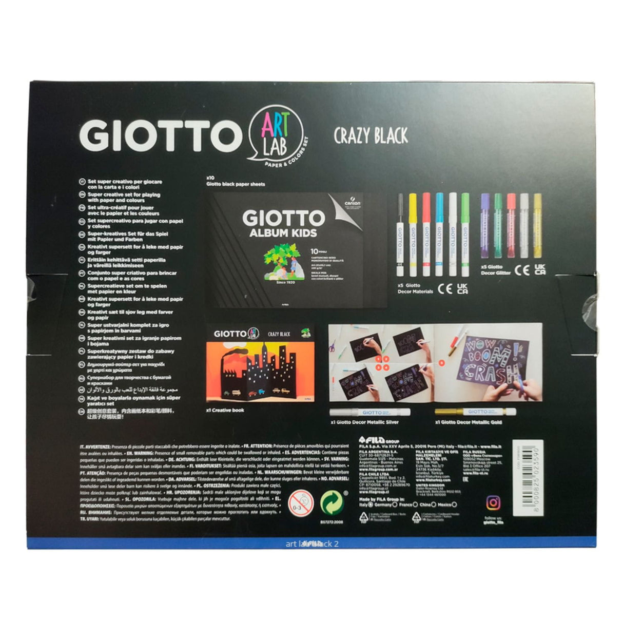 Giotto Art Lab - Kit Lápices Crazy Black