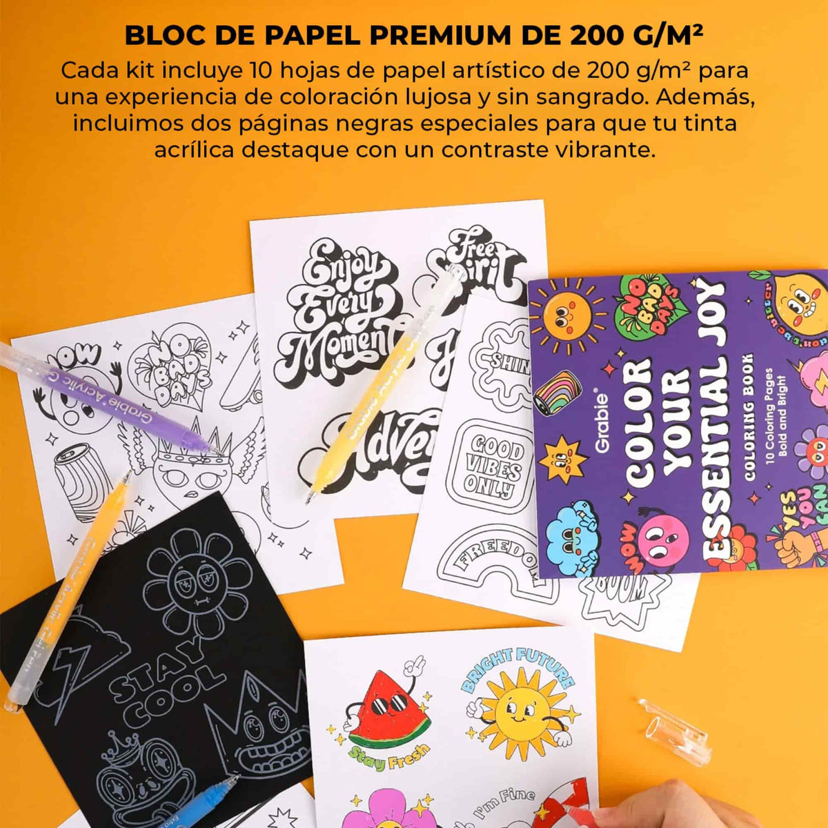 Grabie Bold & Bright - Kit Marcadores Acrílicos y Libro Essential