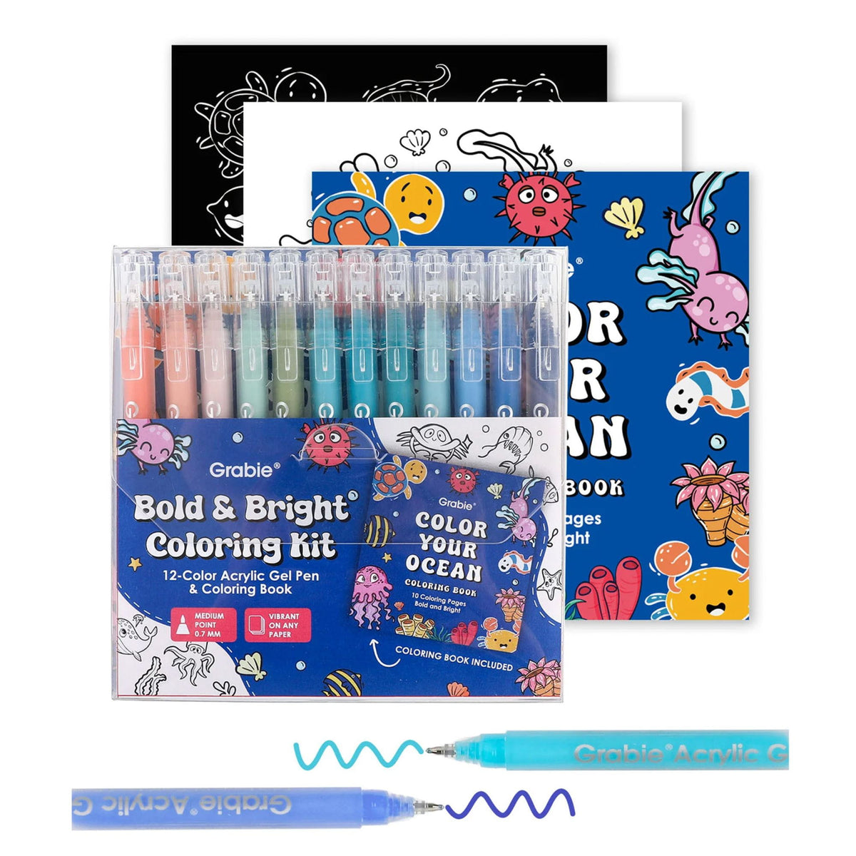 Grabie Bold & Bright - Kit Marcadores Acrílicos y Libro Ocean