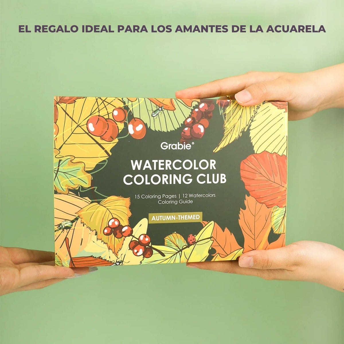 Grabie Coloring Club - Kit Acuarelas Autumn Libreta y Libro