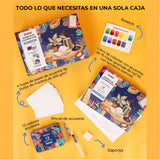 Grabie Coloring Club - Kit Acuarelas Essential Libreta y Libro