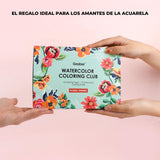 Grabie Coloring Club - Kit Acuarelas Floral Libreta y Libro