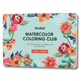 Grabie Coloring Club - Kit Acuarelas Floral Libreta y Libro