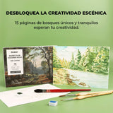 Grabie Coloring Club - Kit Acuarelas Forest Libreta y Libro