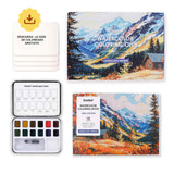 Grabie Coloring Club - Kit Acuarelas Landscape Libreta y Libro