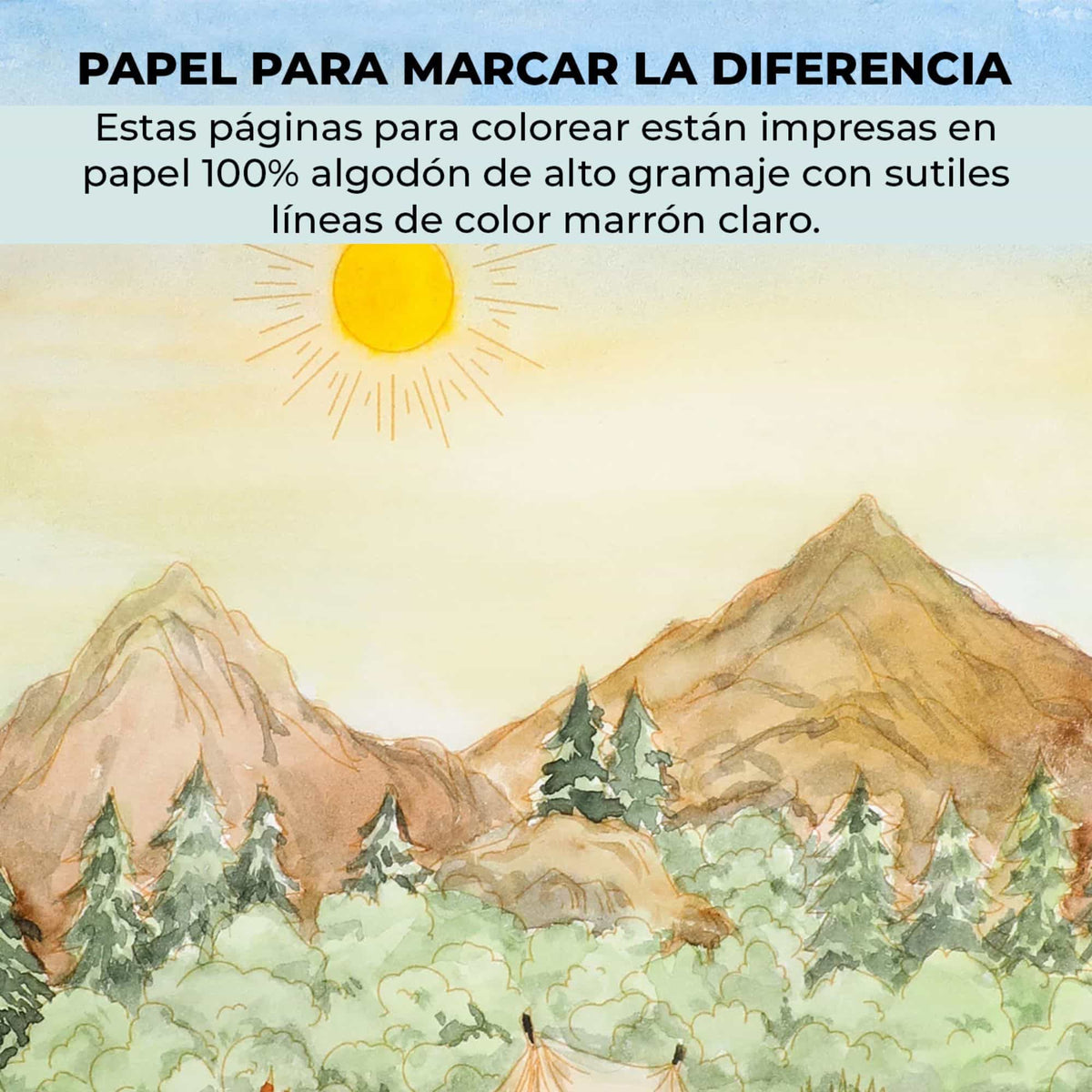 Grabie Coloring Club - Kit Acuarelas Landscape Libreta y Libro