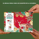Grabie Coloring Club - Kit Acuarelas Navidad Libreta y Libro
