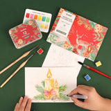Grabie Coloring Club - Kit Acuarelas Navidad Libreta y Libro