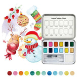 Grabie Coloring Club - Kit Acuarelas Navidad Libreta y Libro