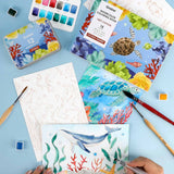 Grabie Coloring Club - Kit Acuarelas Ocean Libreta y Libro