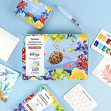 Grabie Coloring Club - Kit Acuarelas Ocean Libreta y Libro