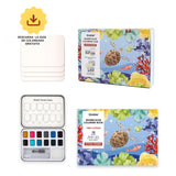 Grabie Coloring Club - Kit Acuarelas Ocean Libreta y Libro