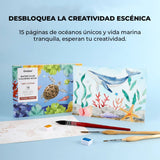 Grabie Coloring Club - Kit Acuarelas Ocean Libreta y Libro