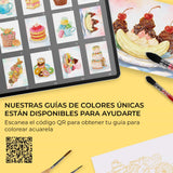 Grabie - Libro para Colorear Acuarela 100% Algodón Dessert