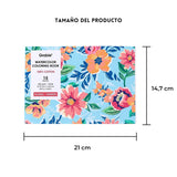 Grabie - Libro para Colorear Acuarela 100% Algodón Floral
