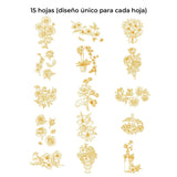 Grabie - Libro para Colorear Acuarela 100% Algodón Floral
