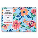 Grabie - Libro para Colorear Acuarela 100% Algodón Floral