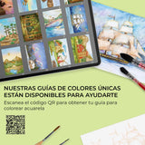 Grabie - Libro para Colorear Acuarela 100% Algodón Landscape