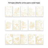 Grabie - Libro para Colorear Acuarela 100% Algodón Ocean