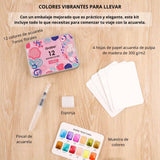 Grabie - Set 12 Acuarelas Floral