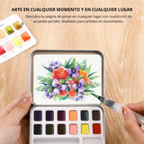 Grabie - Set 12 Acuarelas Floral