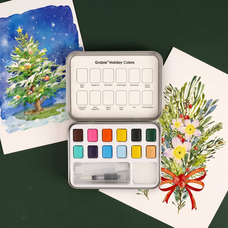 Grabie - Set 12 Acuarelas Navidad