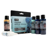 Himi - Kit Pinturas Acrílicas Pouring 4 Colores 59 ml y Silicona, Universe