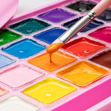 Himi - Set 24 Gouache Potes 30 g Estuche Rosado y 3 Pinceles