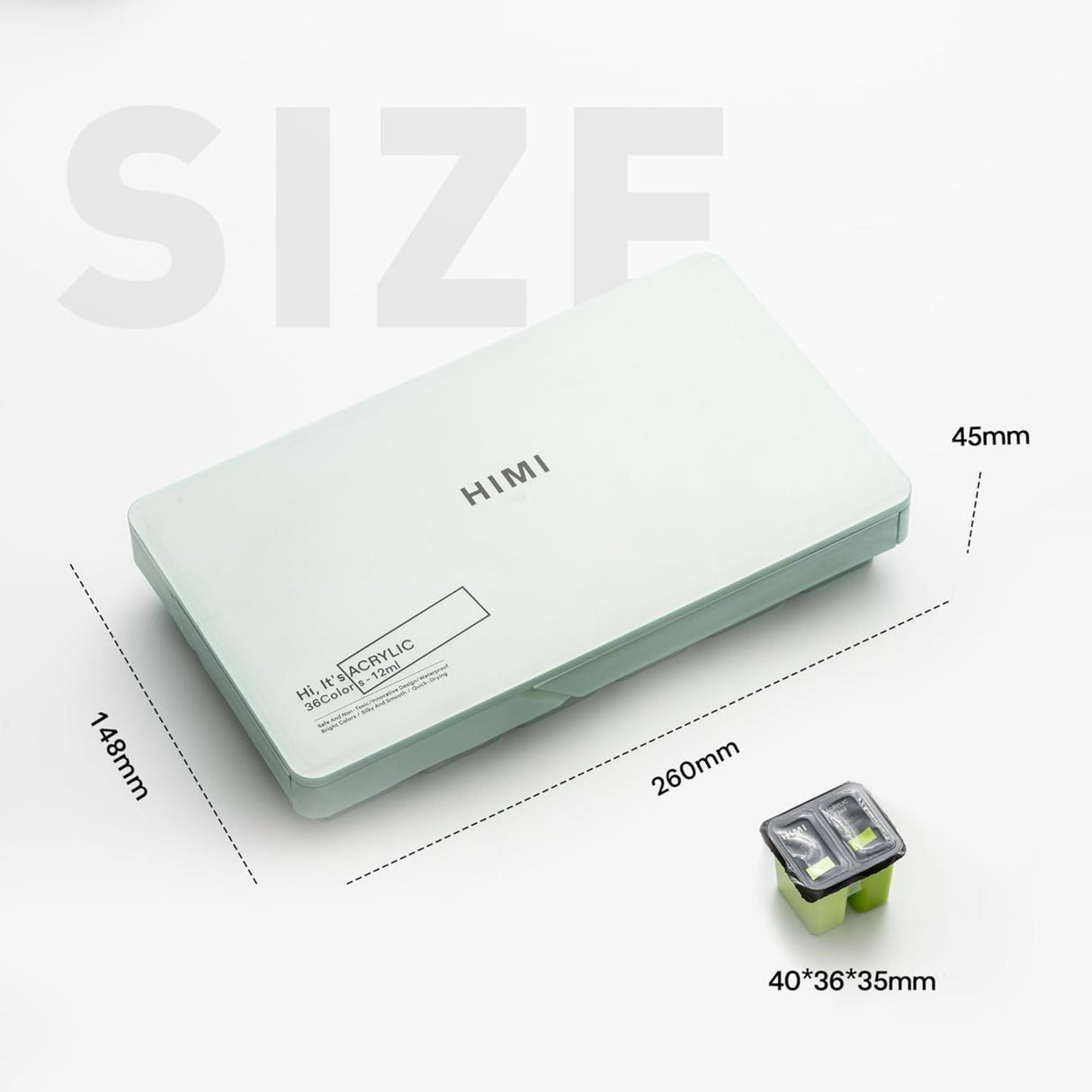 Himi - Set 36 Pinturas Acrílicas Twin Cup 12 ml