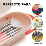 Himi - Set 8 Pinceles Little Bird Formas Mixtas Estuche Rosado