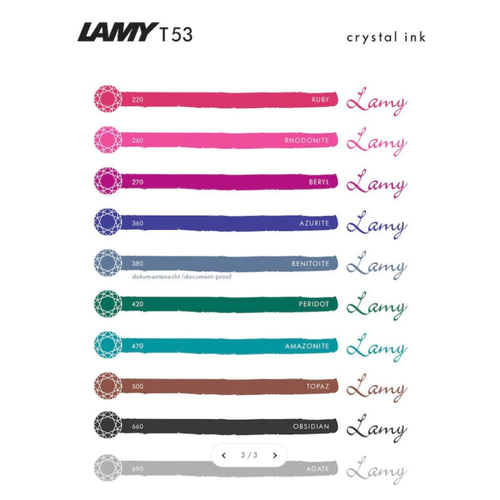 Lamy Crystal Ink - Botella de Tinta T53 30 ml para Plumas