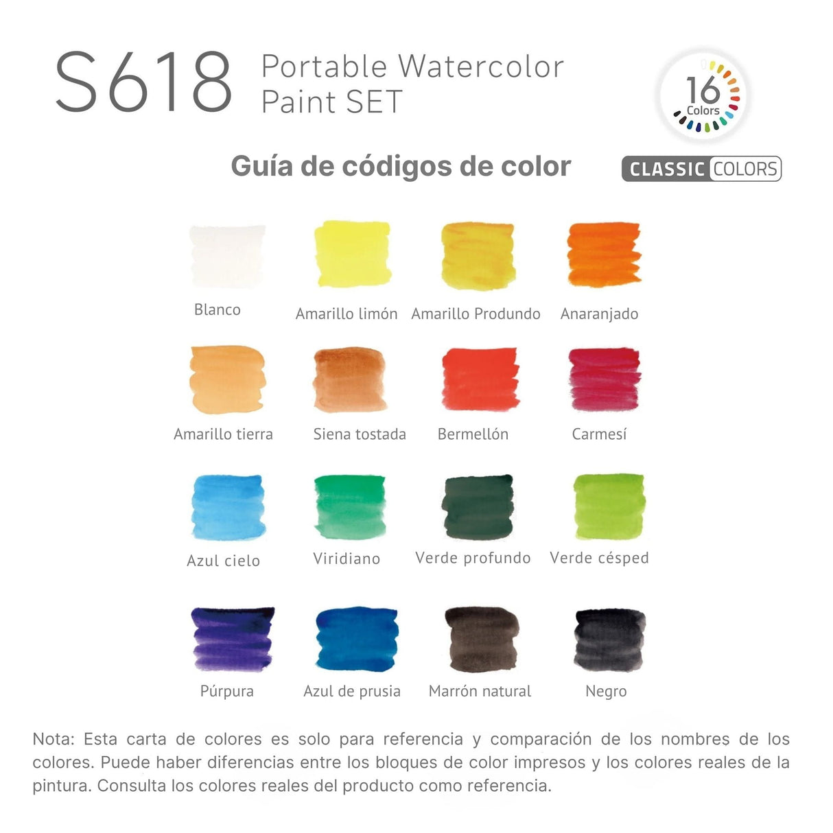 Languo - Kit Acuarelas Libreta y Pinceles Classic Colors