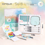 Languo - Kit Acuarelas Libreta y Pinceles Macaron Colors