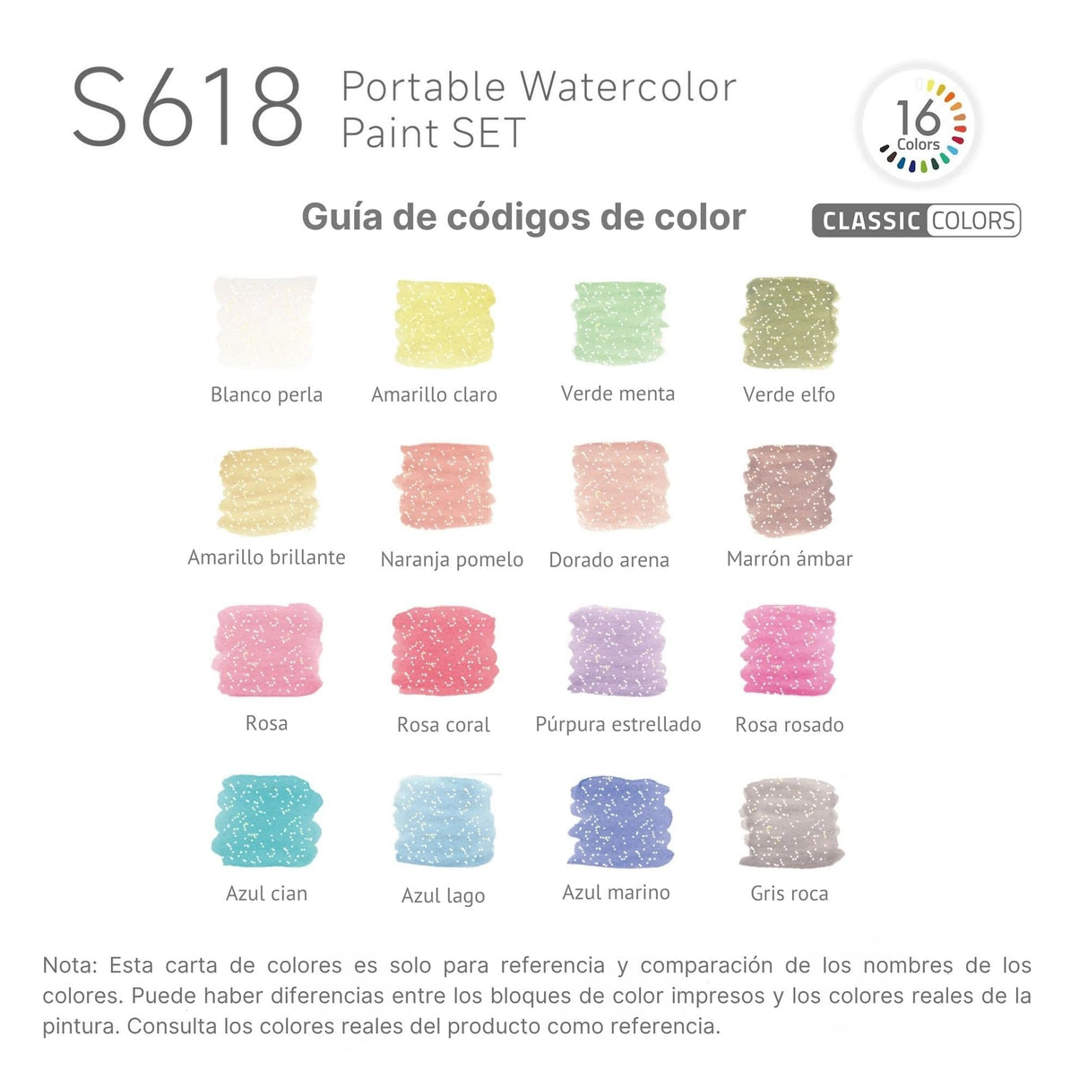 Languo - Kit Acuarelas Libreta y Pinceles Pearl Colors