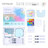 Languo - Kit Acuarelas Libreta y Pinceles Pearl Colors