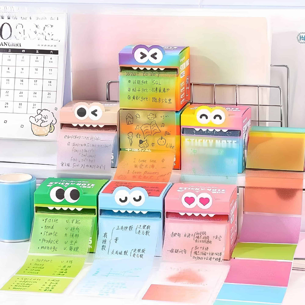 Languo - Pack 105 Notas Adhesivas Creative Transparent 70 x 50 mm
