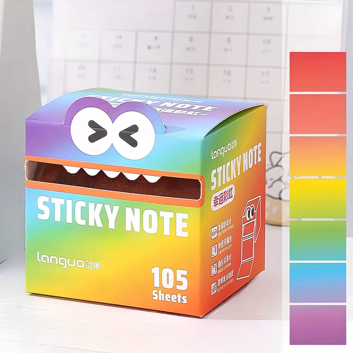 Languo - Pack 105 Notas Adhesivas Creative Transparent 70 x 50 mm