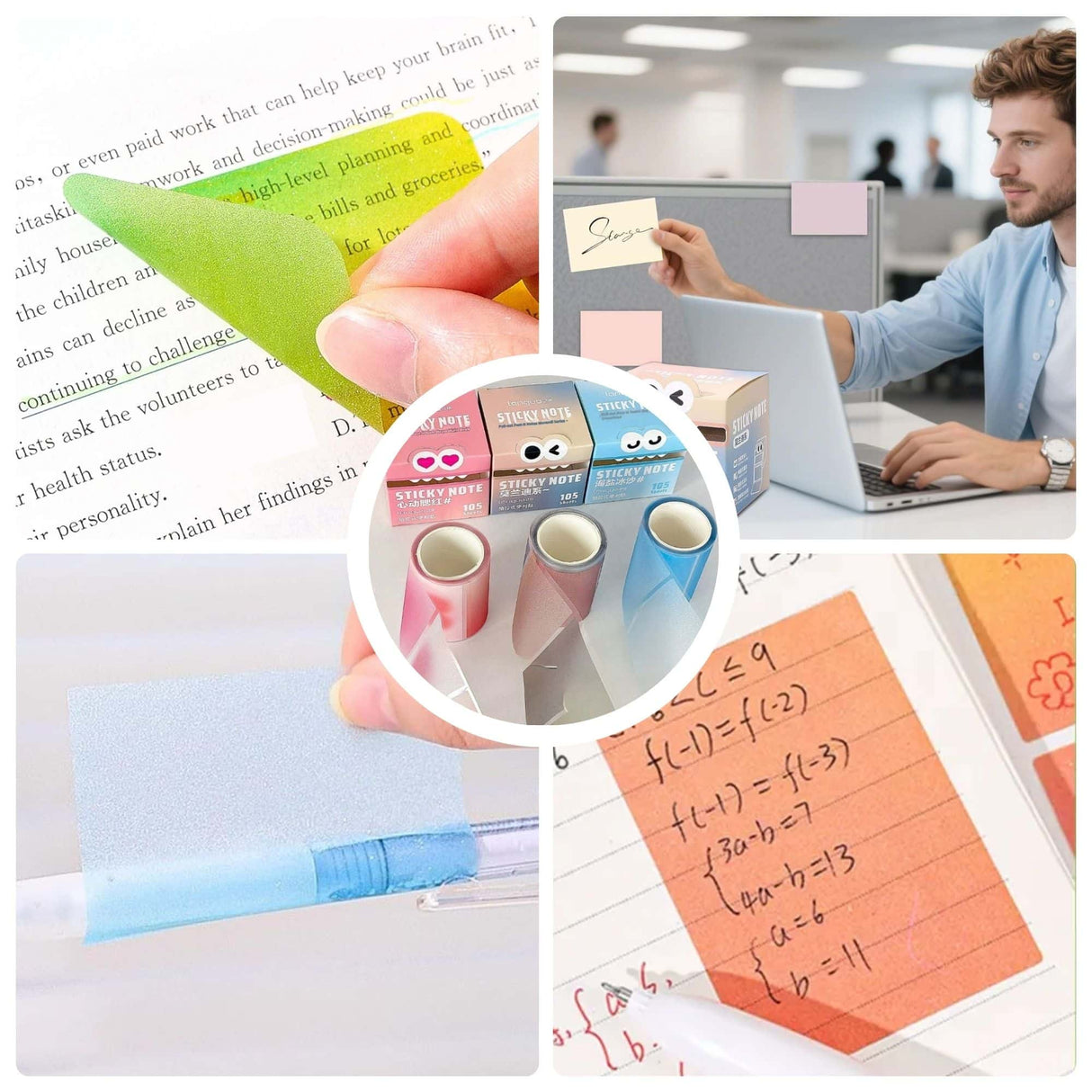 Languo - Pack 105 Notas Adhesivas Creative Transparent 70 x 50 mm